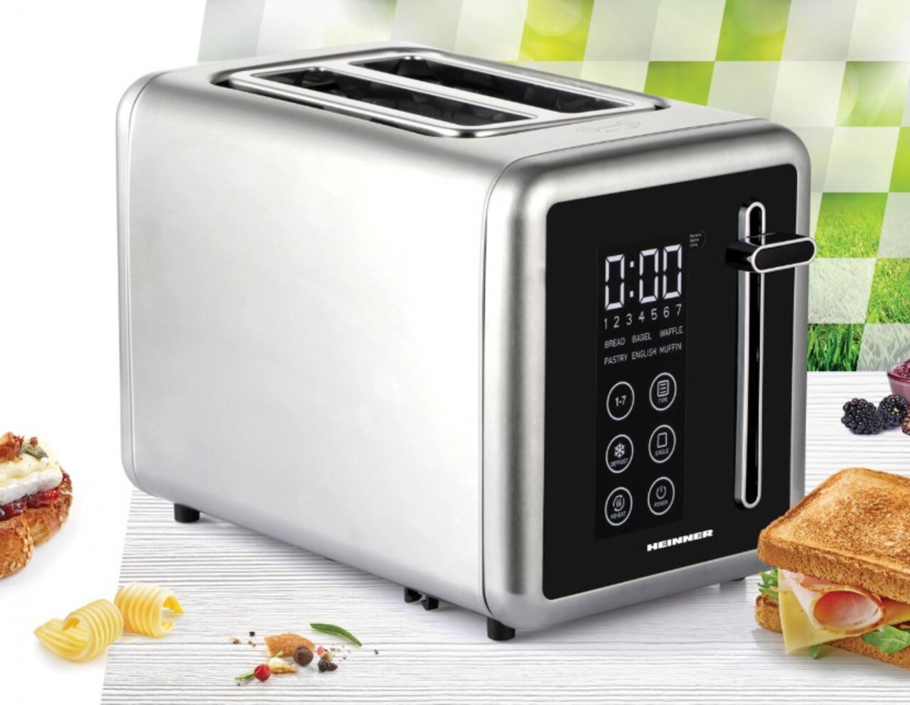 Prajitor de paine Heinner, 900W, argintiu - imagine 4